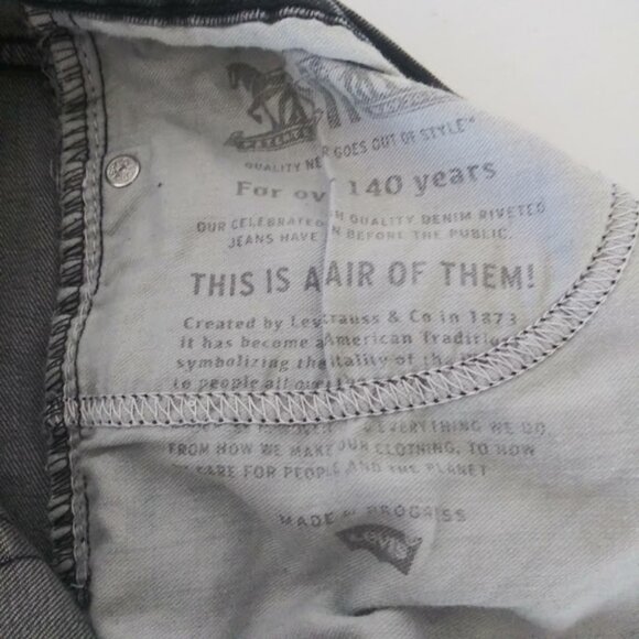 Levi Strauss & Company 513 men's size 32 x 32 gray jeans - Picture 11 of 12